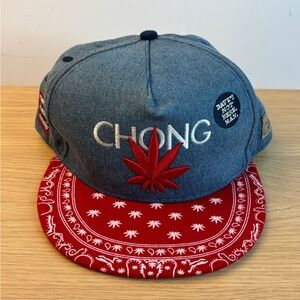 Cayler & Sons Cheech & Chong Denim Snapback Hat Blue Red 420 Bandana Brim Hat
